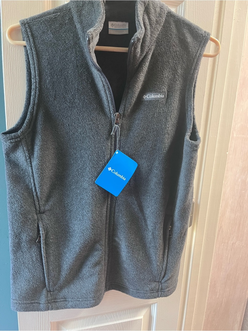 Columbia Kids Grey Fleece Vest with Zip Pockets